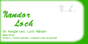 nandor loch business card