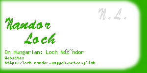 nandor loch business card